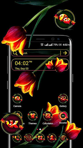 Red Tulip Theme Launcher screenshot 1