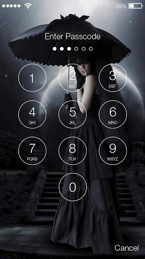 Gothic Vampire Girl Screen Lock screenshot 2