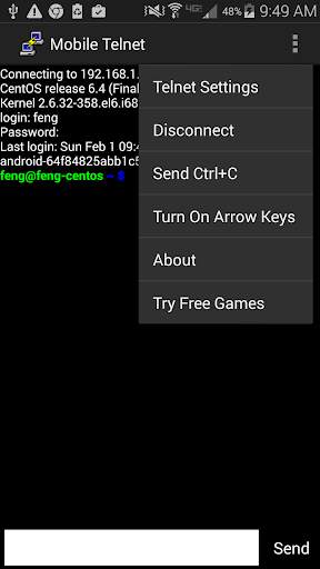 Mobile Telnet screenshot 5
