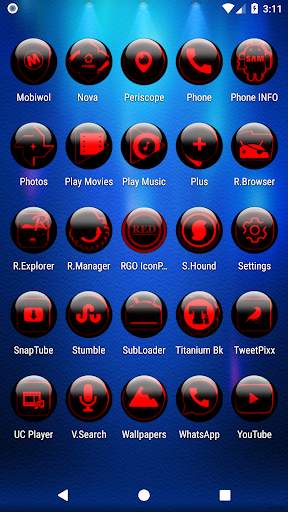 Red Glass Orb Icon Pack скриншот 4