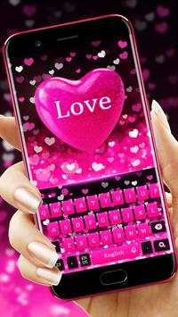 Pink love keyboard screenshot 1