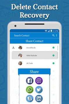 Recover Deleted Contacts & Sync 5 تصوير الشاشة
