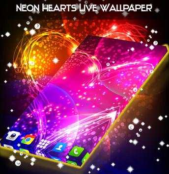 Neon Hearts Live Wallpaper screenshot 1