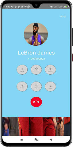 LeBron James Fake video call screenshot 2