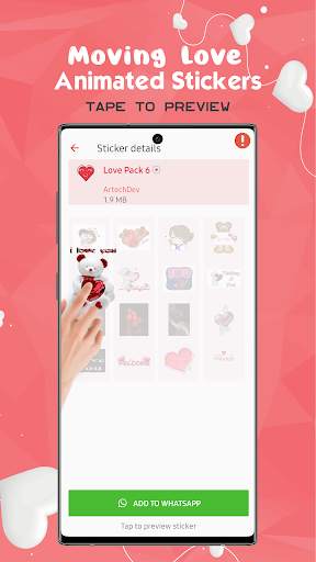 Animated Love Moving Stickers For Whatsapp screenshot 3