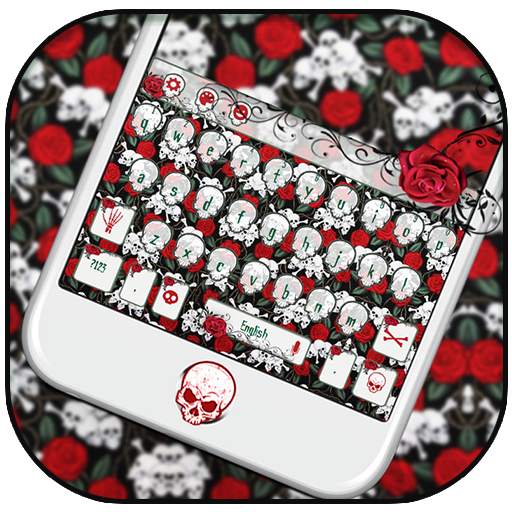 RED ROSE SKULL Live Wallpaper Theme 10002000