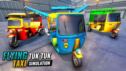 Flying Tuk Tuk Taxi Simulator: Free Driving Games screenshot 4