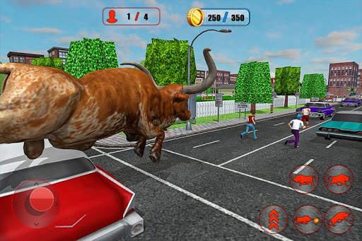 Angry Bull City Attack: Wild Bull Simulator Games screenshot 3