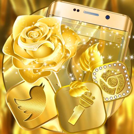 Golden Rose Launcher Theme 5.0