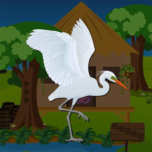 Best Escape Games 162 - Rescue Egret Bird Game screenshot 1