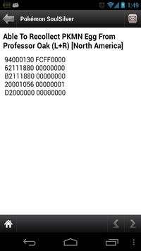 Cheat Codes Pokémon SoulSilver screenshot 2