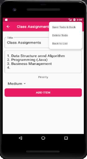 Todo App 1 تصوير الشاشة