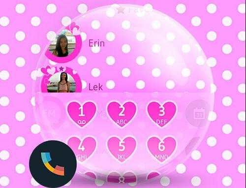 Love Hearts Dialer Theme screenshot 6