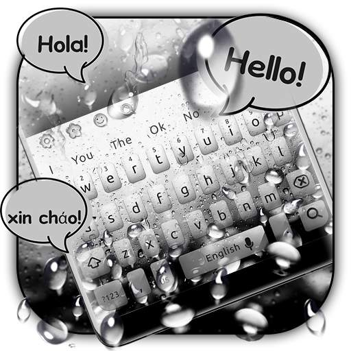 3D Live Rain Drops Keyboard Theme 10001004