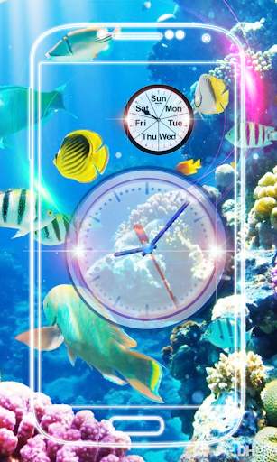 Aquarium Clock live wallpaper screenshot 5
