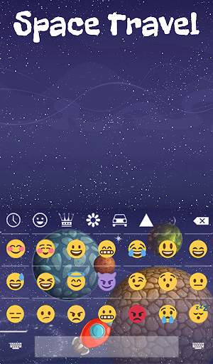 Space Travel Animated Keyboard   Live Wallpaper screenshot 5