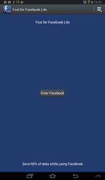 Fast for Facebook Lite : Extra Lite screenshot 1