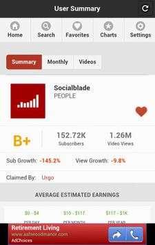 Social Blade Statistics App screenshot 4