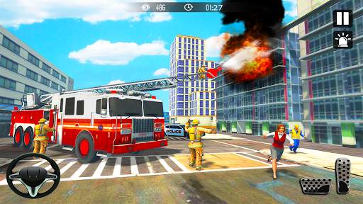 Truck Driving Rescue Game - Fire Truck Rescue 911 screenshot 3