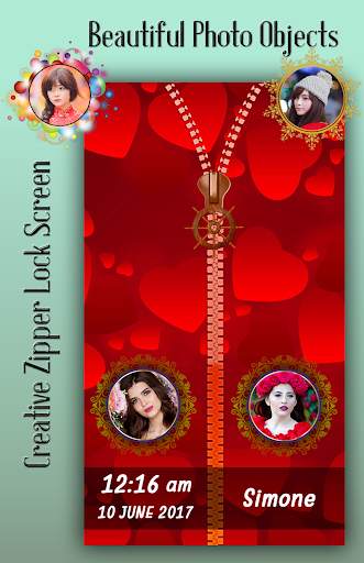 Red Zipper Lock Screen screenshot 3