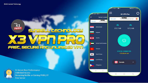X3 VPN Pro - Fast , Secure & Unlimited VPN स्क्रीनशॉट 1