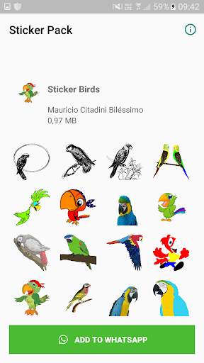 Stickers Birds स्क्रीनशॉट 2