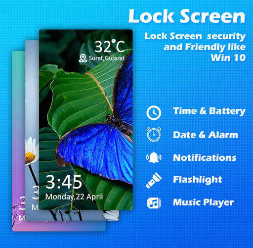 Computer Style Lock Screen for Win 10 Launcher Pro screenshot 1