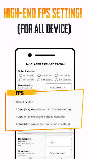 GFX Tool PUBG Pro (Advance FPS Settings + No Ban) screenshot 2
