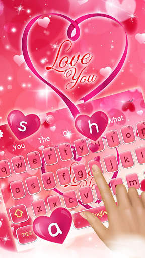 Beautiful Lovely Heart Keyboard Theme screenshot 2