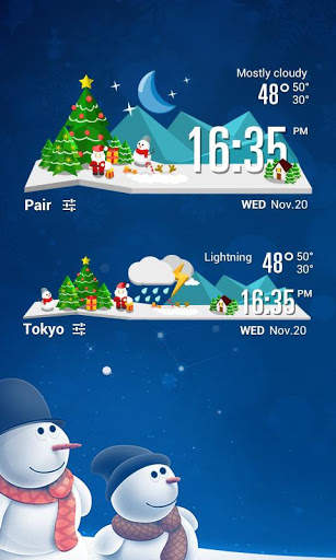 Christmas Theme Weather Widget screenshot 2