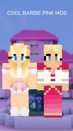 Barbie Skin Pink Minecraft Mod screenshot 3