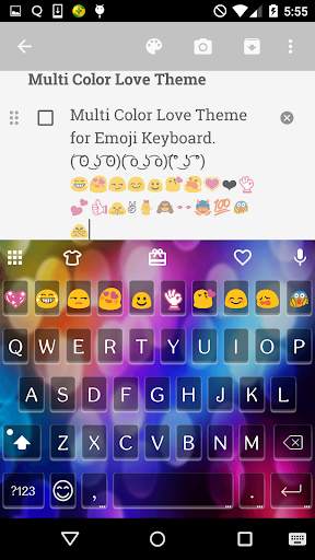 Multicolor Emoji Keyboard Skin скриншот 1