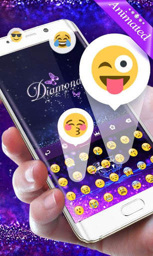 3D Diamonds GO Keyboard Animated Theme screenshot 4