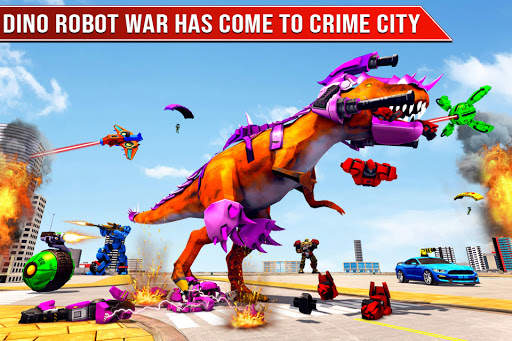 Dino Robot Car : Helicopter Robot Transformation screenshot 2
