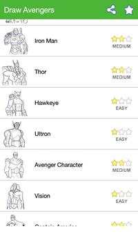 How To Draw :Avengers Characters screenshot 2