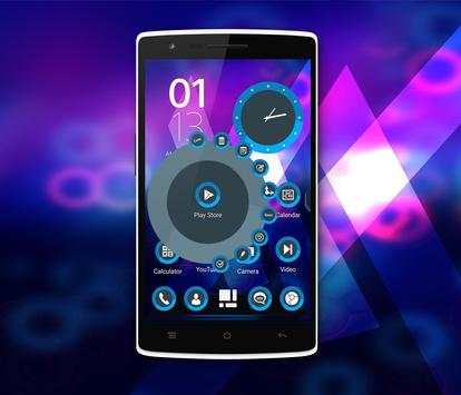 Next Launcher Theme Half Blue screenshot 6
