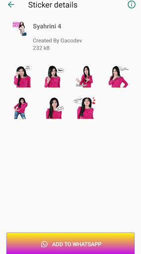 Stiker Syahrini untuk Whatsapp screenshot 3
