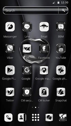 Black Apple Bubble Theme screenshot 5