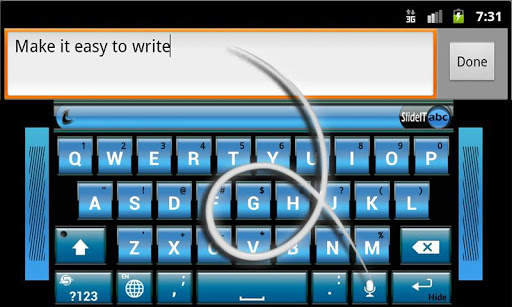 SlideIT Blue Metal Skin 3 تصوير الشاشة