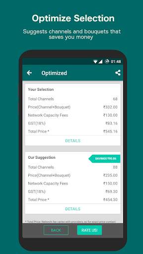 DTH Channel Selector: Optimize Channels & Bouquets स्क्रीनशॉट 6