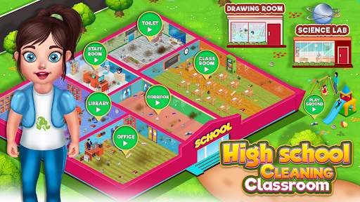 Baby Girl School Cleaning - Keep your school Clean screenshot 5