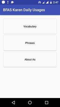BFAS Karen Daily Usages screenshot 1
