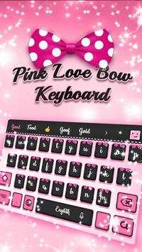 Pink Love Bow Keyboard screenshot 1