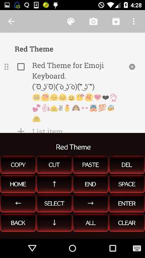 Red Love Emoji Keyboard Theme screenshot 3