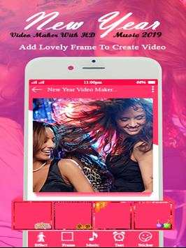 New Year Photo Video Maker with HD Music 2019 screenshot 7