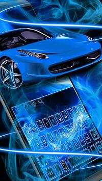 Dynamic Blue Keyboard  Theme screenshot 1