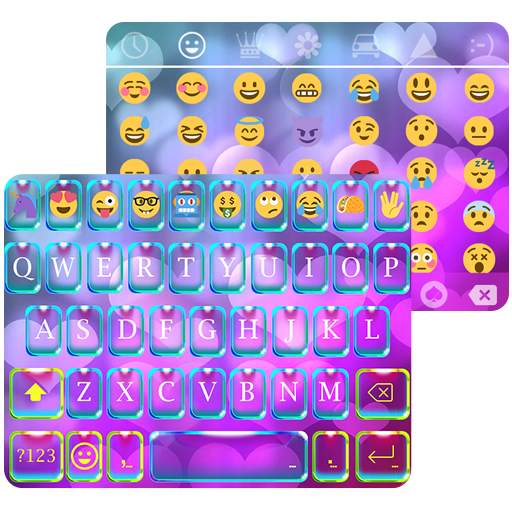 Rainbow Heart Theme - Emoji Keyboard Wallpaper 1.0.4