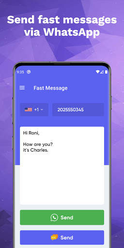 WhatsApp Fast Message: Direct SMS Unknown Contacts screenshot 2