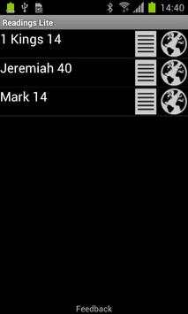 Daily Bible Reading Lite screenshot 1