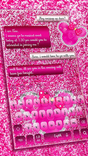 Pink Glitter Keyboard screenshot 1